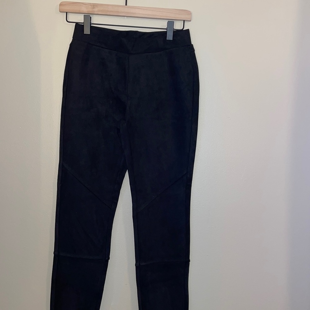 Philosophy suede black legging pants